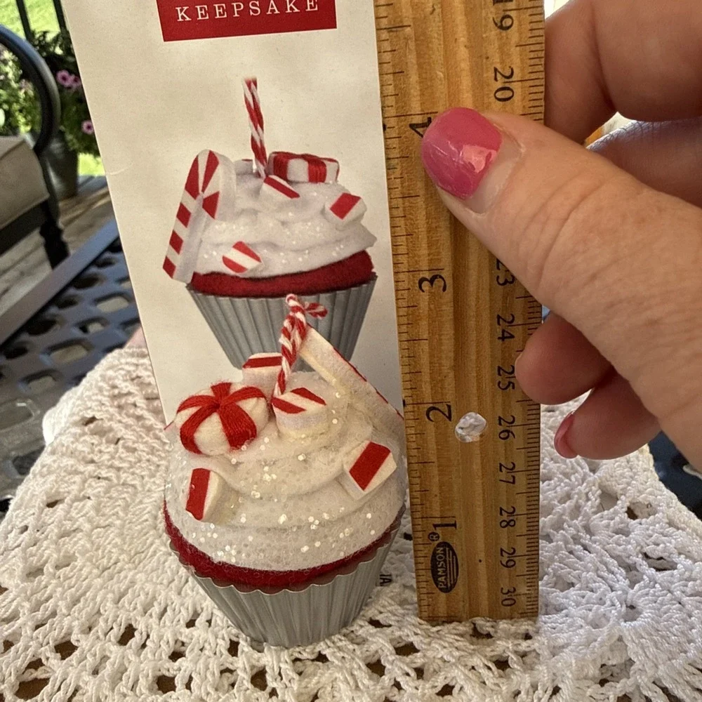 Hallmark Ornament Christmas Cupcakes #13 2022 Holiday Merry Mint Red Velvet Cake